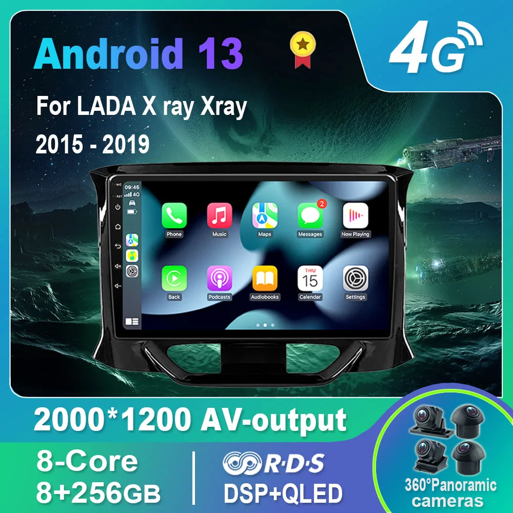 

Автомагнитола на Android 13,0/Мультимедийный видеоплеер для LADA X ray Xray 2015-2019 GPS QLED Carplay DSP 4G WiFi Bluetooth