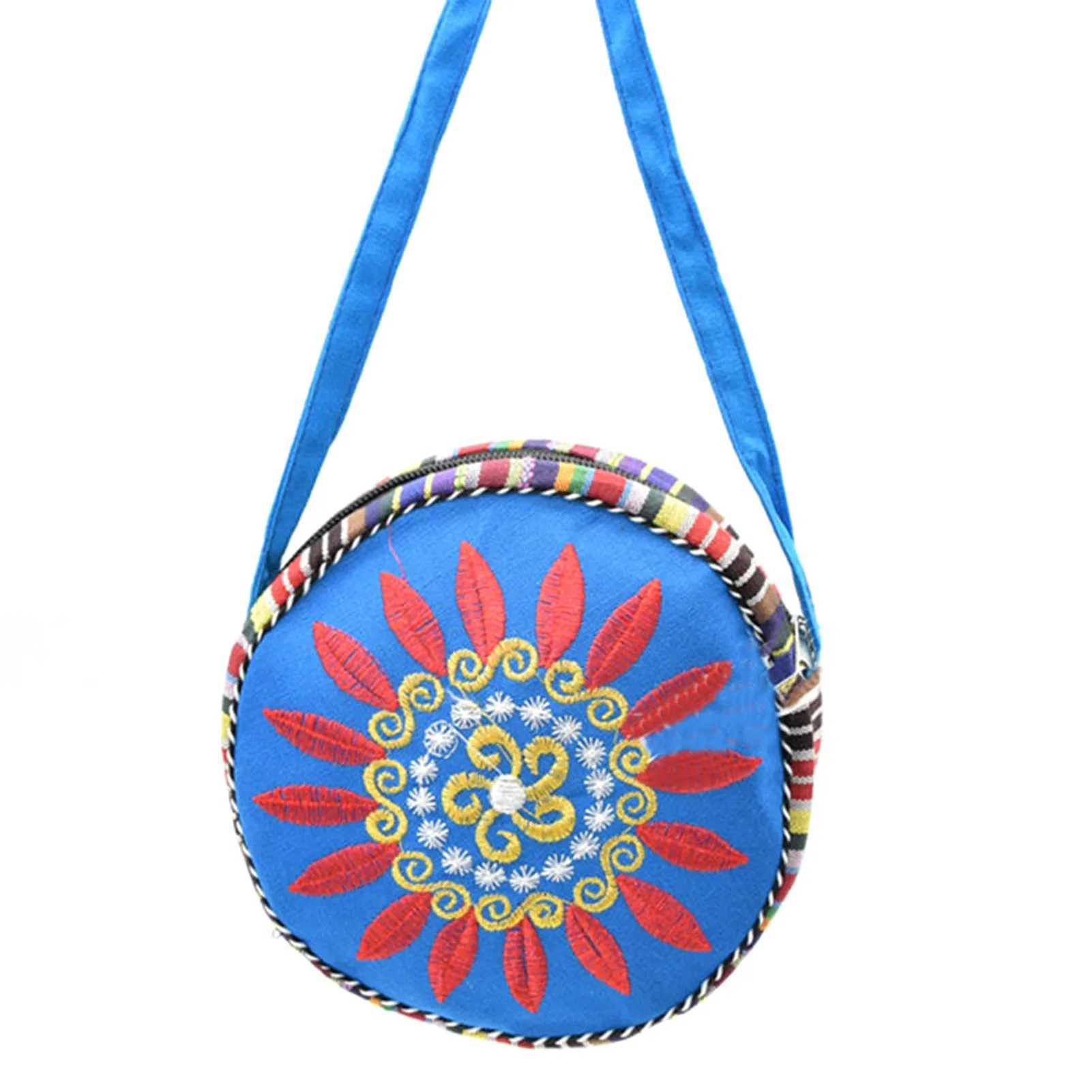 

Embroidered Sunflower Crossbody Bag Handmade Style Satchel Stylish for Cultural Events