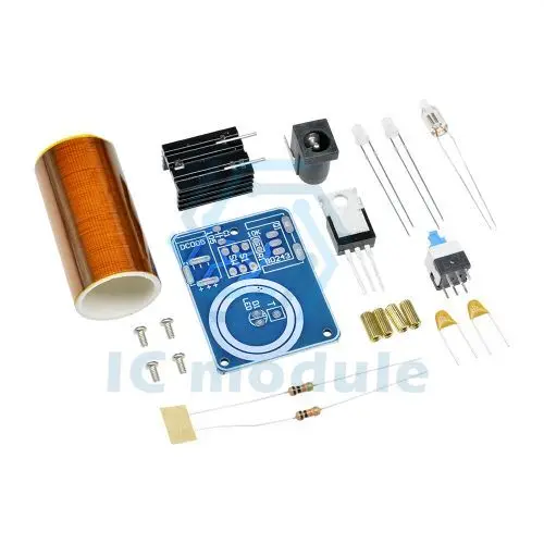 

BD243 Mini Tesla Coil DIY Kit 9-12V Tesla Coil Magic Props BD243C DIY Parts Empty Lights Technology Electronics Module