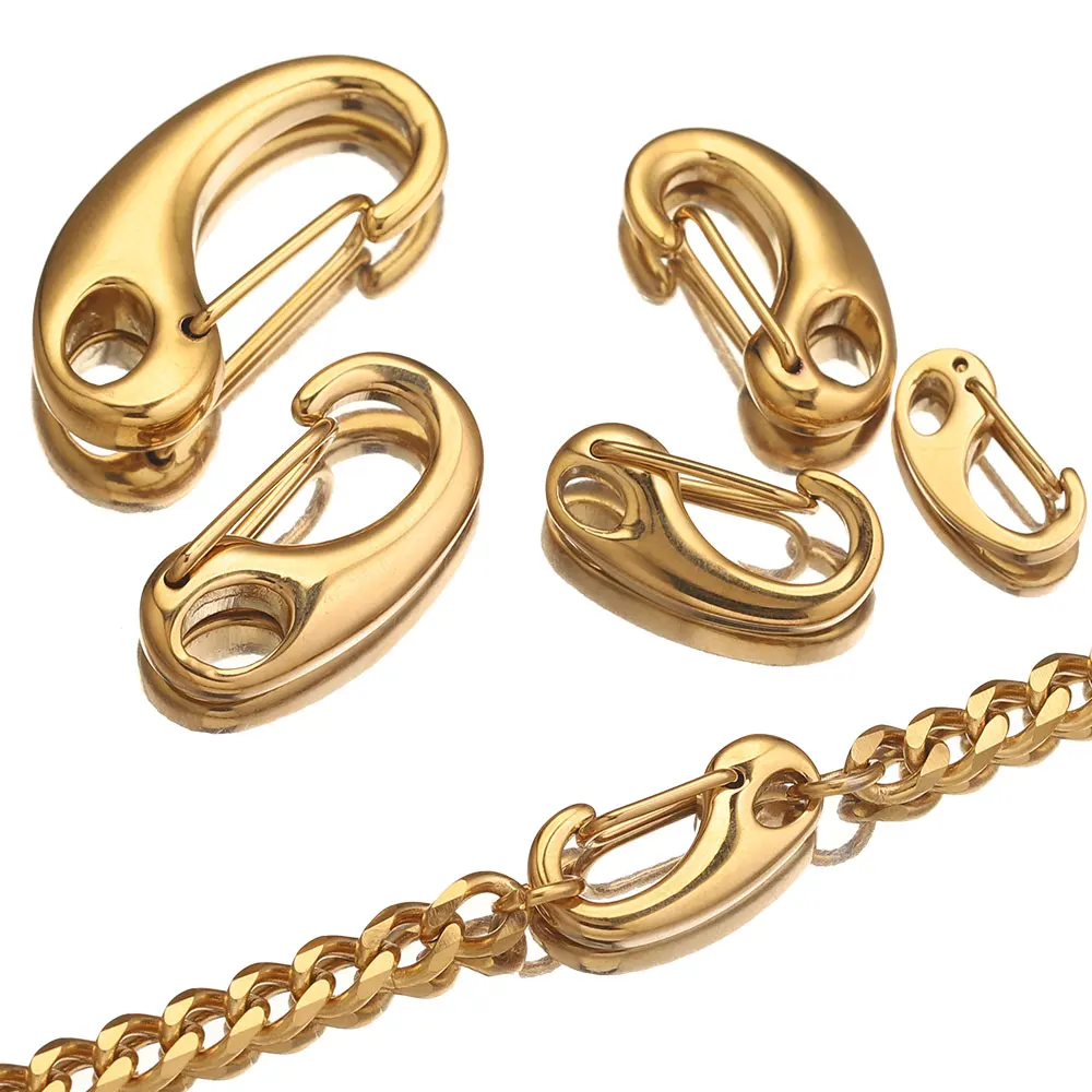 2 шт. карабины из нержавеющей стали для ювелирных изделий, буквенно-цифровая пряжка для изготовления ожерелий и браслетов