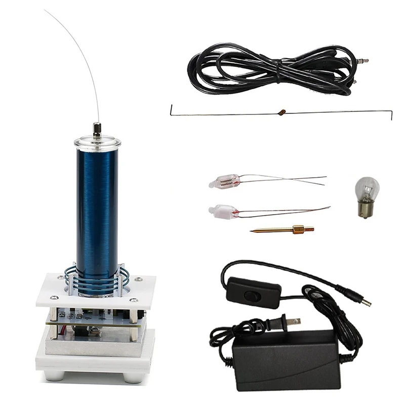 

Music Tesla Coil Arc Plasma Loudspeaker Wireless Transmission Experiment Desktop Toy Model, US Plug