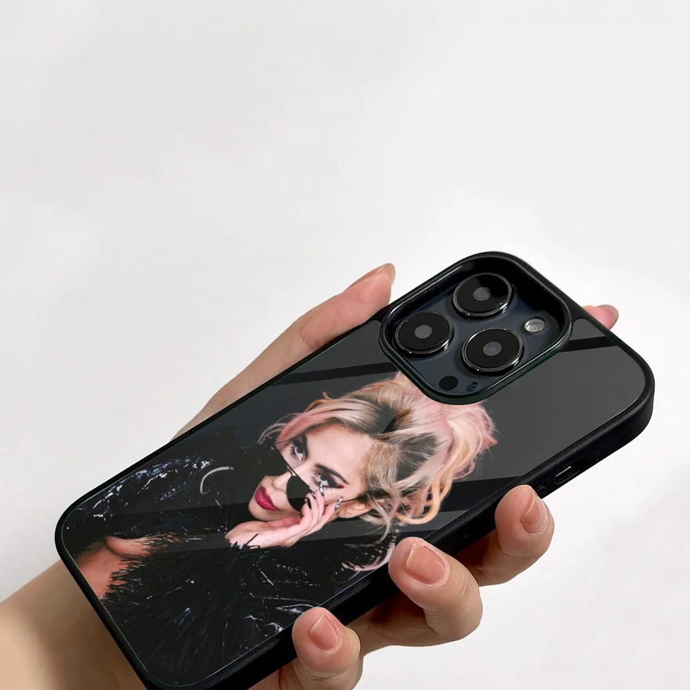 Чехол для телефона Singer L-Lady G-Gaga IPhone 11 12 13 14 15 16 Plus Pro Max зеркальный акриловый чехол из