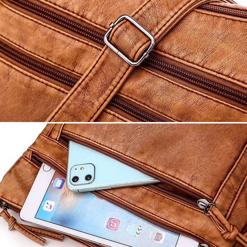 Women's Vintage Handbags and Purses Retro Design Female Shoulder Crossbody Bags for Women 2023 Soft Pu Leather Travel Bag