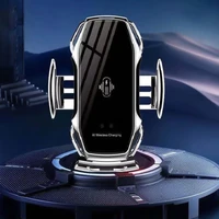 automatic clamping car wireless charger 10w quick charge for iphone 11 pro xr xs huawei samsung qi infrared sensor phone holder