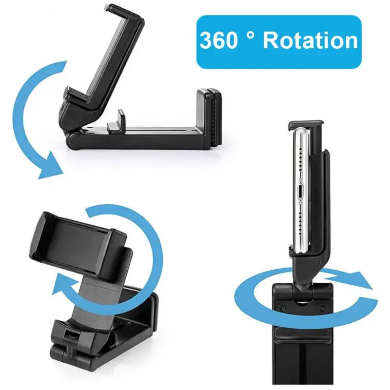 

Phone Support Creative Portable Smartphone Mount Foldable 360 Degree Rotating Airplane Train Seat Mount Mobile Phone Holder
