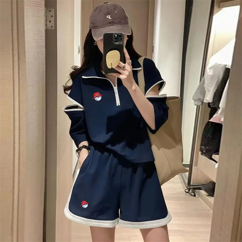 

2023 Women's Golf Clothing utaa malbon Golf Suit Golf Shirts shorts Goods 2-piece set Women's Golf Wear golf wear