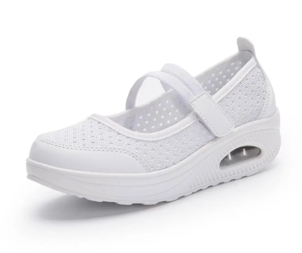 Summer Autumn Woman Loafers Shallow Office Comfortable Breathable mesh cloth Women Flats Platform Sneakers Slip On Ride Shoes