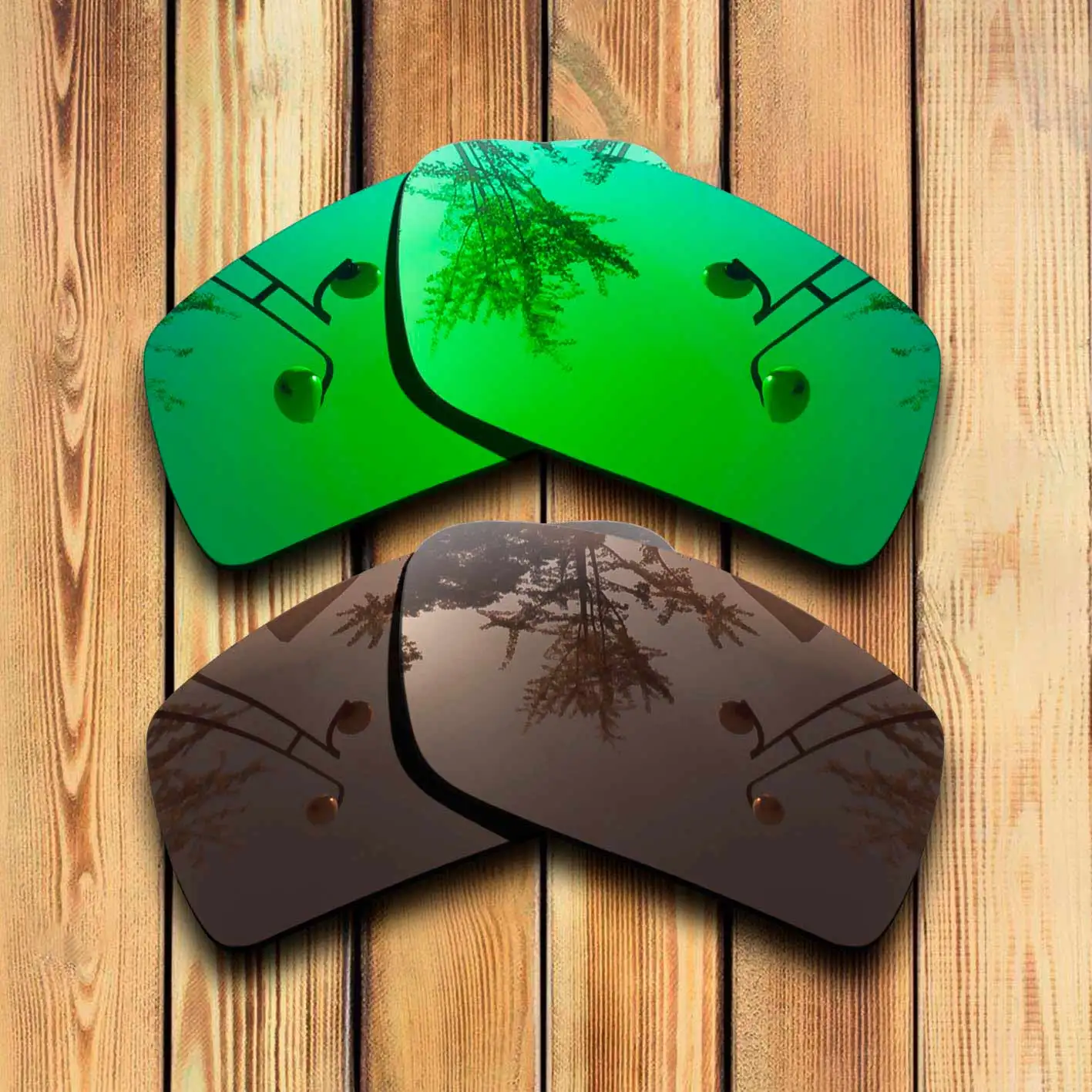 100% Precisely Cut Polarized Replacement Lenses For-Spy Optic General Sunglasses Green & Brown Combine Options