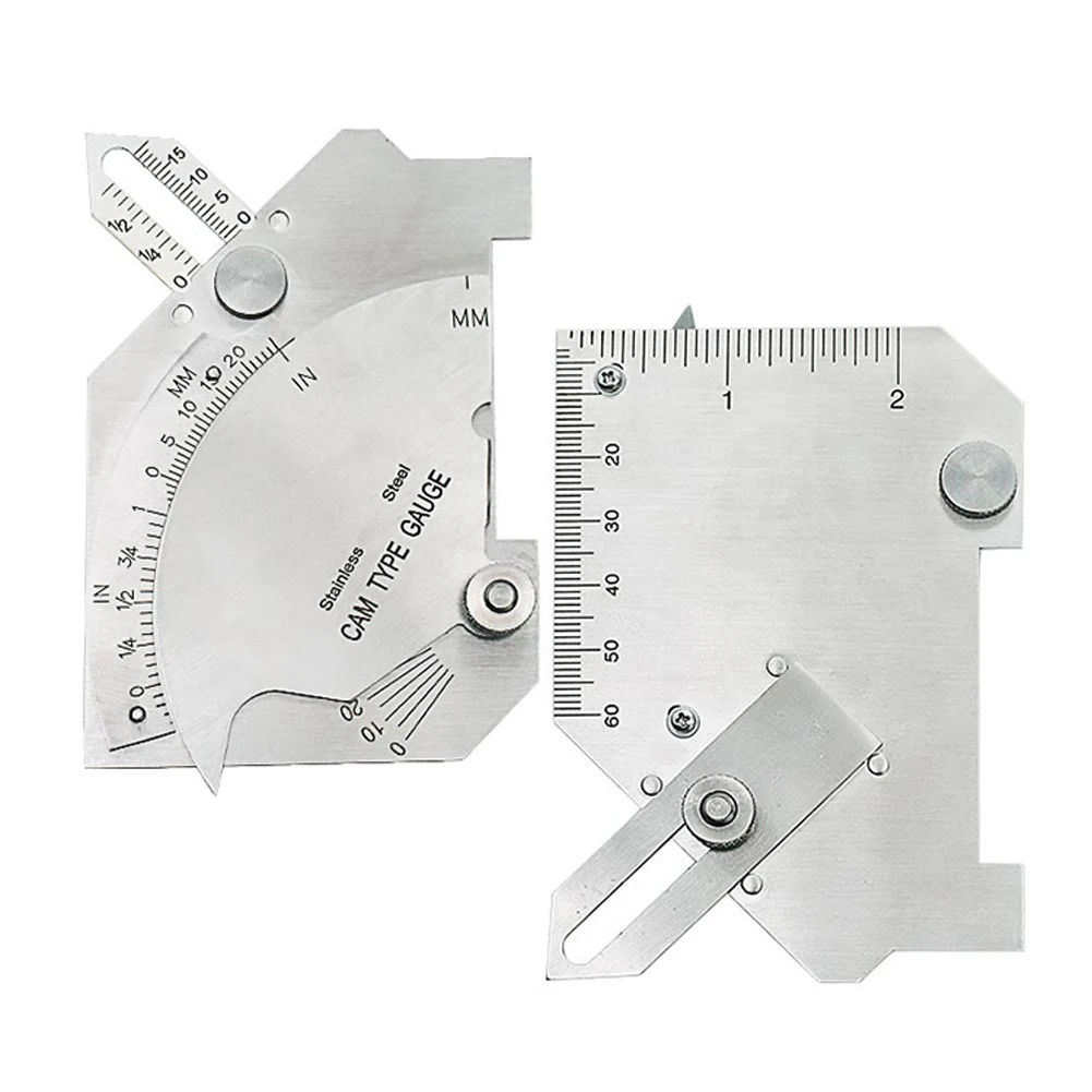 

1pc Silver Bridge Cam Gauge Gage Test Ulnar 2"/ 50mm Stainless Steel Welding Gauge Welder Inspection Gauge Measuring Tool