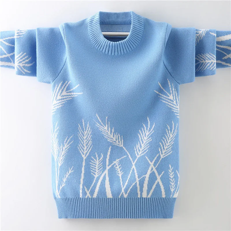 Children's Sweater Autumn Winter Pullover Boys Knitted Warm Sweaters Fashion Kids Tops 6 8 10 12 Years Teenage Boys Clothes