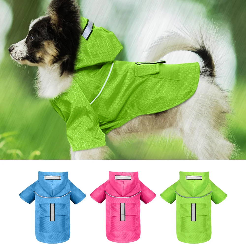 Reflective Dog Clothes French Hoodies Jumpsuit Rain Coats For Small Medium Large Dogs Chihuahua Pitbull