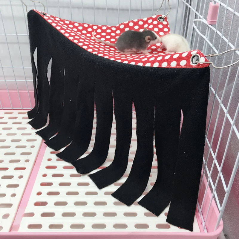 

Tassel Strip Pet Tent Hideout Hideaway,Small Pets Hanging Bed Corner Hammock Curtain,Dutch Pigs,guinea,Hamsters Nest Mat House