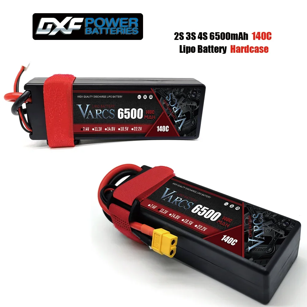 VARCS Lipo 2S 3S 4S аккумулятор 6500 мАч 140C с XT60 EC5 TRX T/DEANS XT90 XT150 Plug HardCase для 1/8 Багги