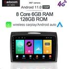 720P 360 6 ГБ + 128 Гб Carplay DSP Android 11,0 автомобильный dvd-плеер GPS карта WIFI стерео RDS радио для Benz SLK R171 W171 2000 2001-2011