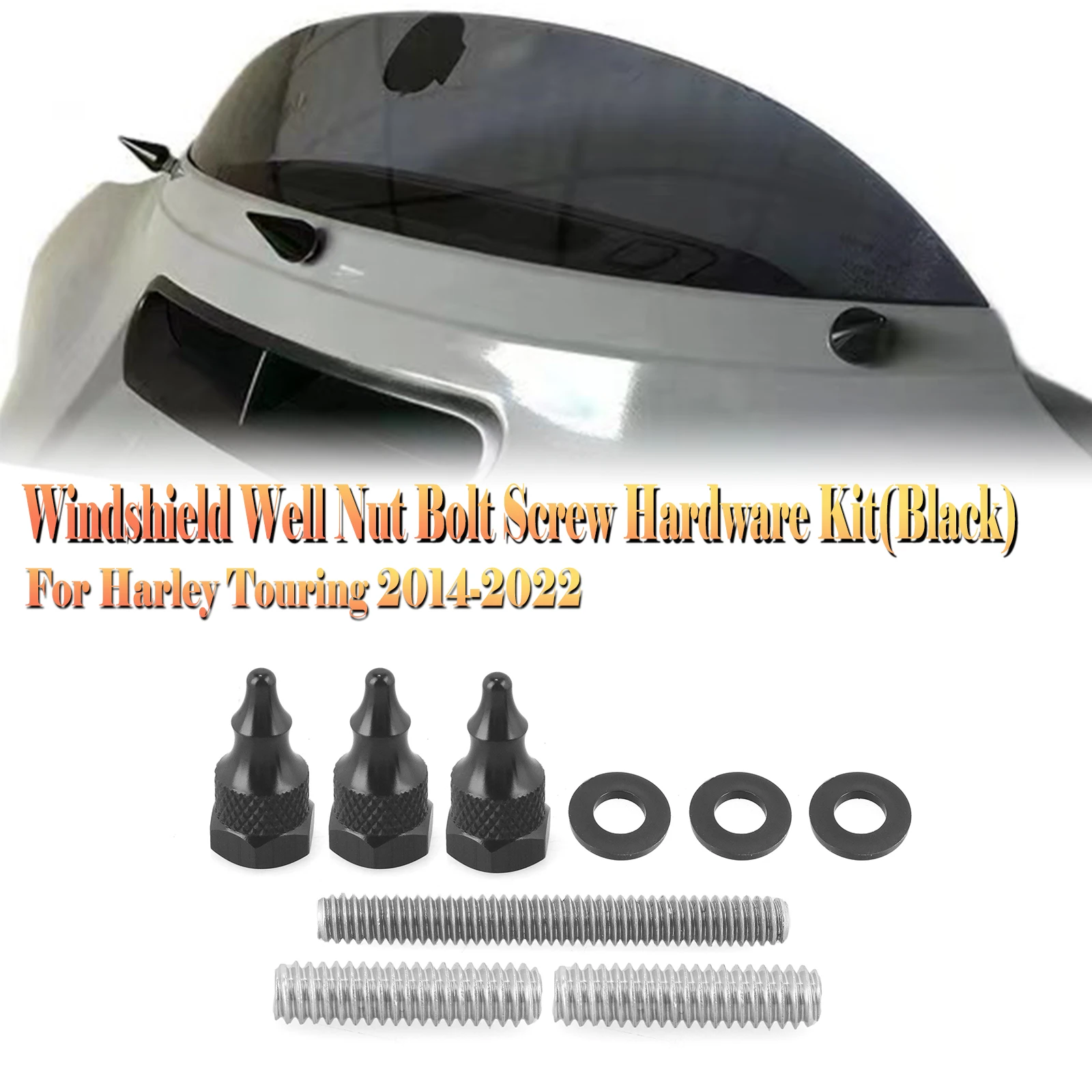 Комплект винтов на лобовое стекло для мотоцикла Harley Touring 2014-2022