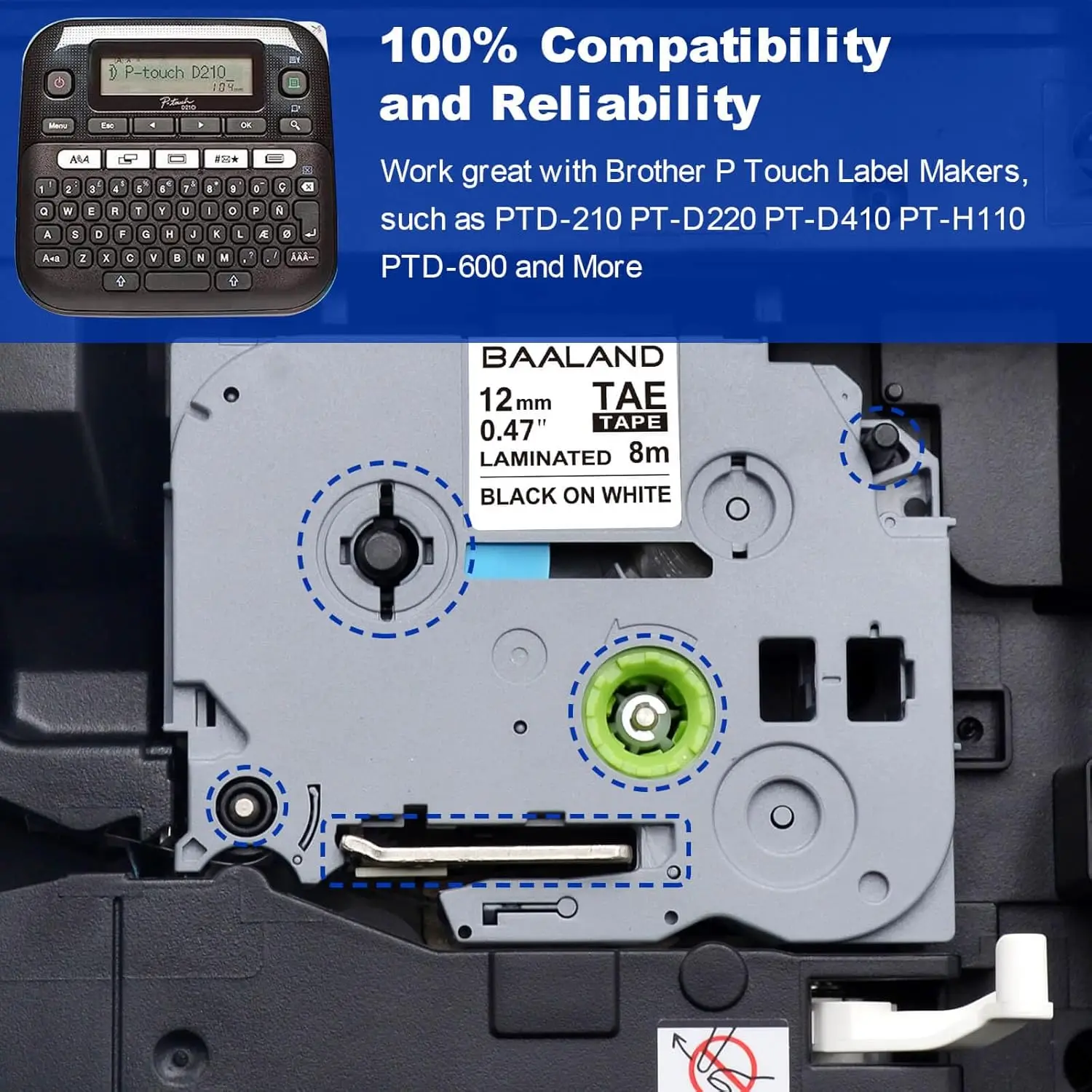 Лента tze 231 12 мм лента для маркировки совместимая с Brother Fx231 Fx221 9/12 сменная p touch PTH110