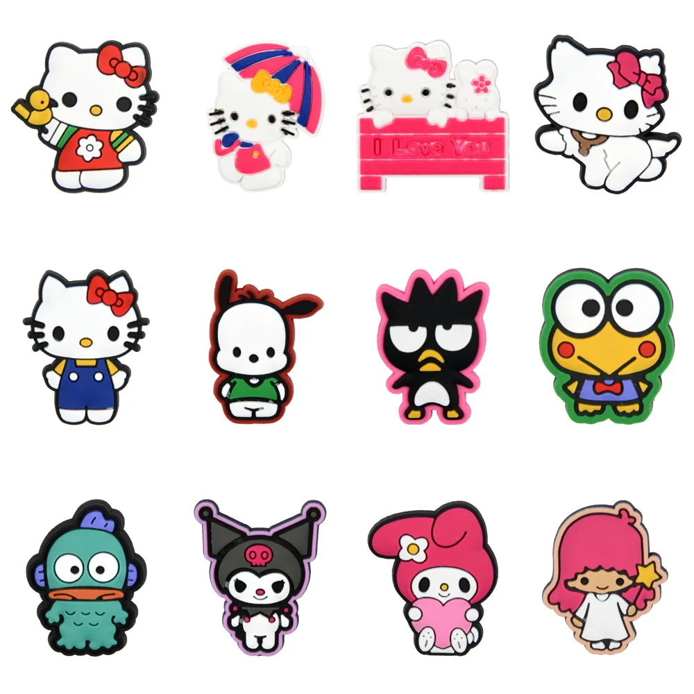

Character Croc Charms Animal Cat Accessories Cute PVC Charm For Shoes Pins Decoration For Kids Women Party Gifts