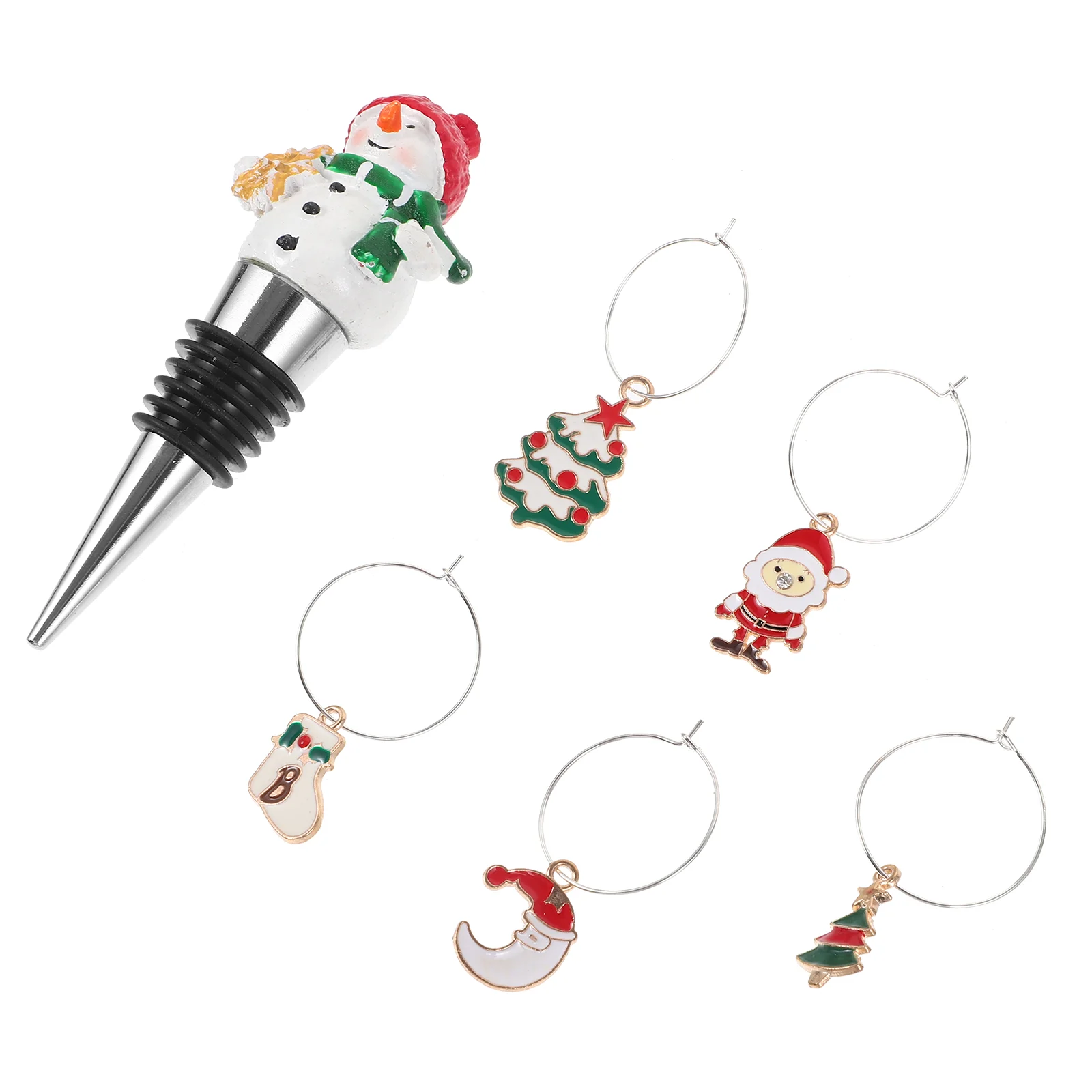 

1 Set Stoppers Reusable Bottle Stoppers Christmas Themed Stopper for Red