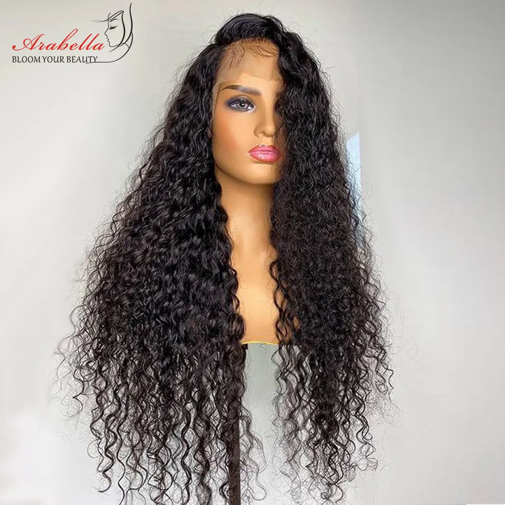 Brazilian Deep Wave Wig 13x4 Transparent Lace Frontal Wig 100% Human Hair Wigs Pre Plucked With Baby Hair 13x5x2 Lace Frontal