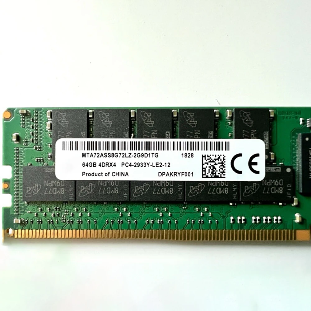 

1PCS MTA72ASS8G72LZ-2G9DITG For MT RAM 64GB 64G 4DRX4 DDR4 2933 PC4-2933Y LRDIMM REG Memory High Quality Fast Ship