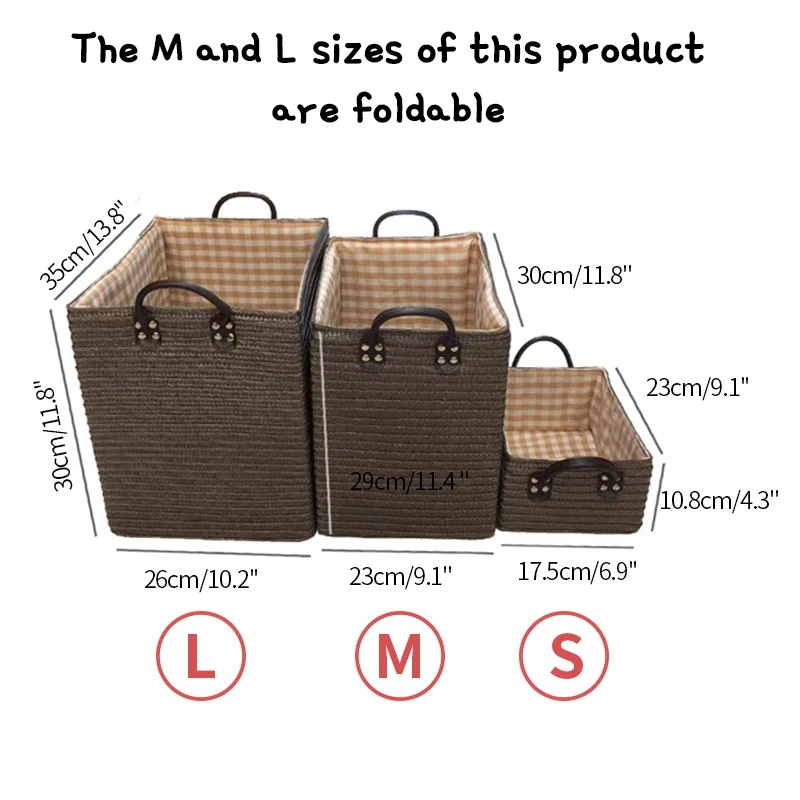 коробка для хранения корзины корзина храниния Ящик тканые складной с ручкой