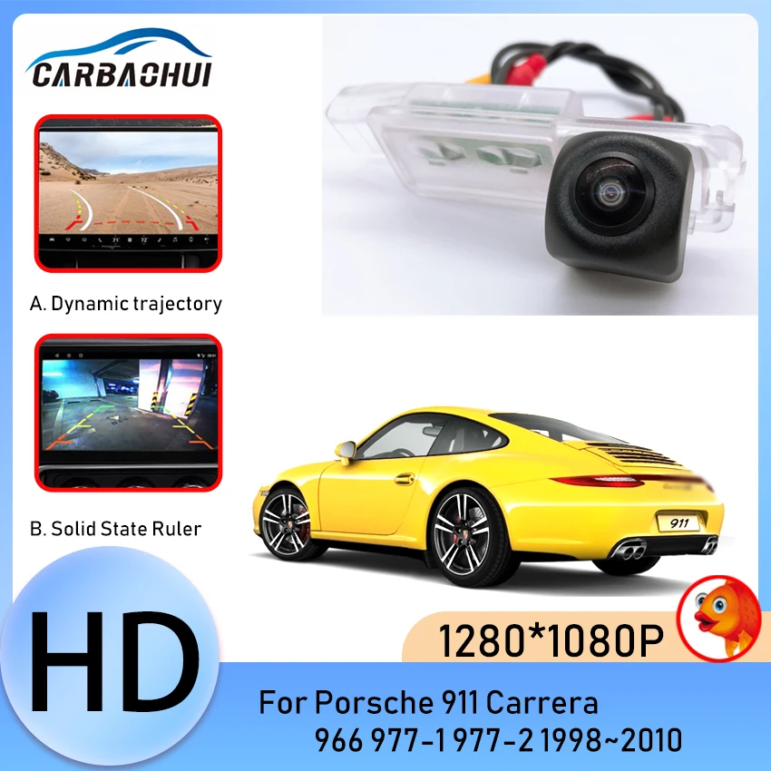 

HD Водонепроницаемая широкоугольная автомобильная парковочная камера заднего вида для автомобилей Porsche 911 Carrera 966 977-1 977-2 1998 ~ 2010