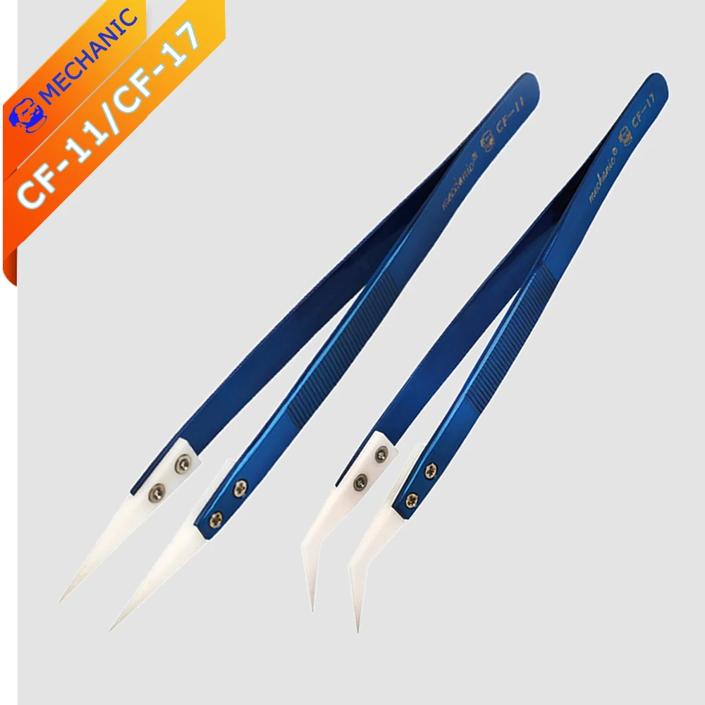 

Ceramic Tweezers for Flying Wire MECHANIC CF-11 CF-17 High Precision Insulation High Temperature For Fly Line Repair Tool Clip