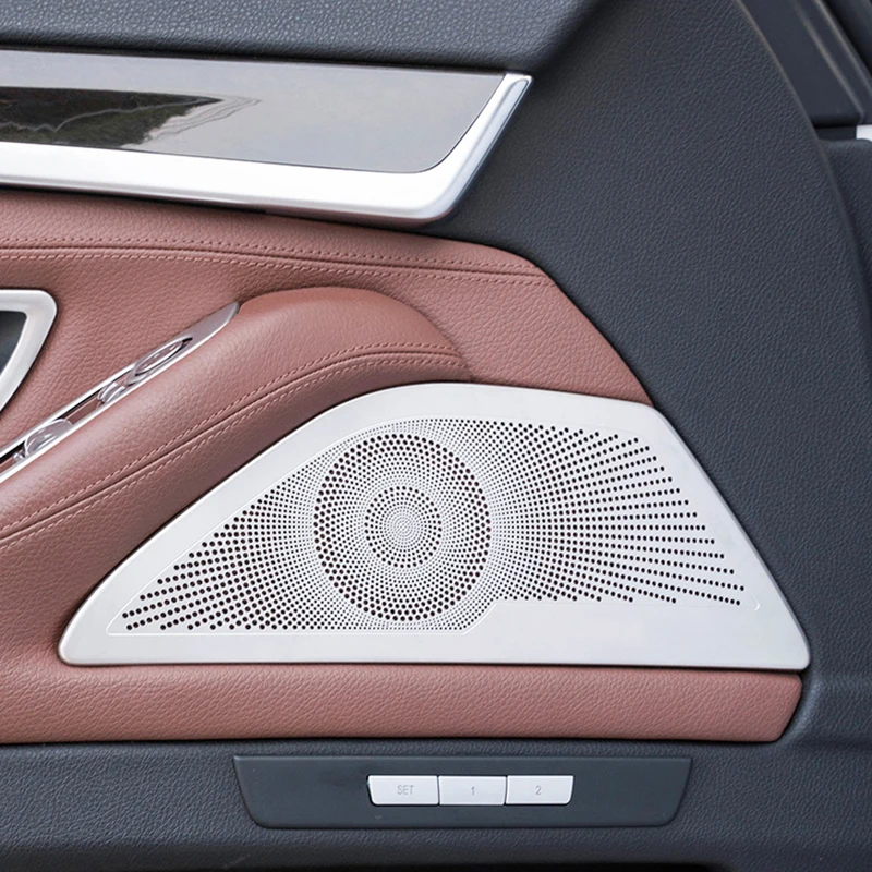 

Car Stereo Speaker Door Sticker Cover For BMW F07 F10 5 Series GT 2010-2016 Stainless steel Trim Car Styling Auto Accessories