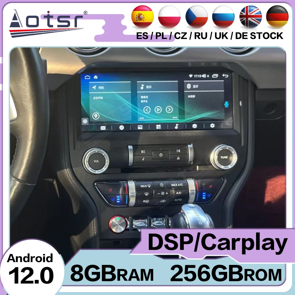 

Automotive Multimedia Android 12 Video Player For Ford Mustang 2015 2016 2017 2018 2019 2020 GPS Navigation Car Radio Head Unit