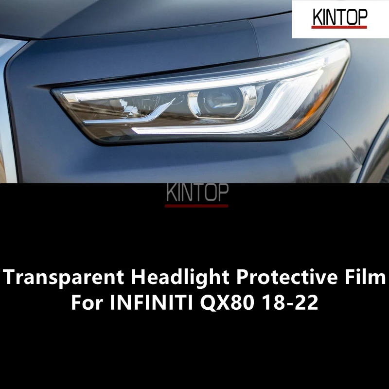

For INFINITI QX80 18-22 TPU Transparent Headlight Protective Film, Headlight Protection,Film Modification