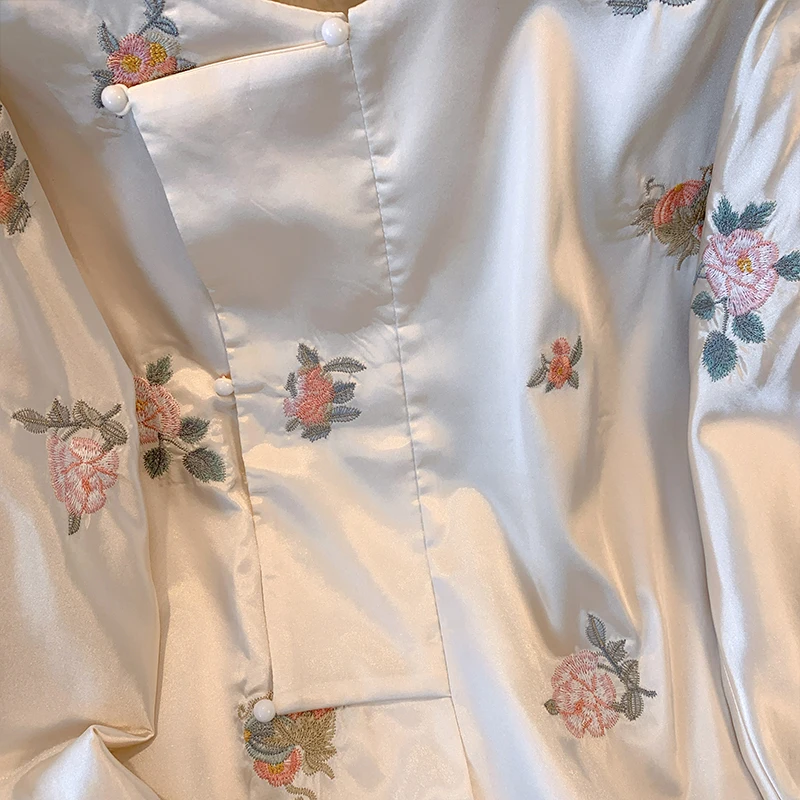 Женская винтажная куртка в китайском стиле топ с круглым вырезом и