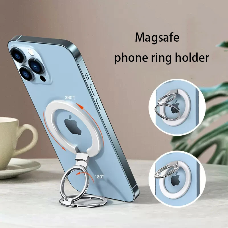

Magnetic Cell Phone Ring Holder Compatible with iPhone 12 13 14 Series MagSafe Removable Cell Phone Grip Kickstand