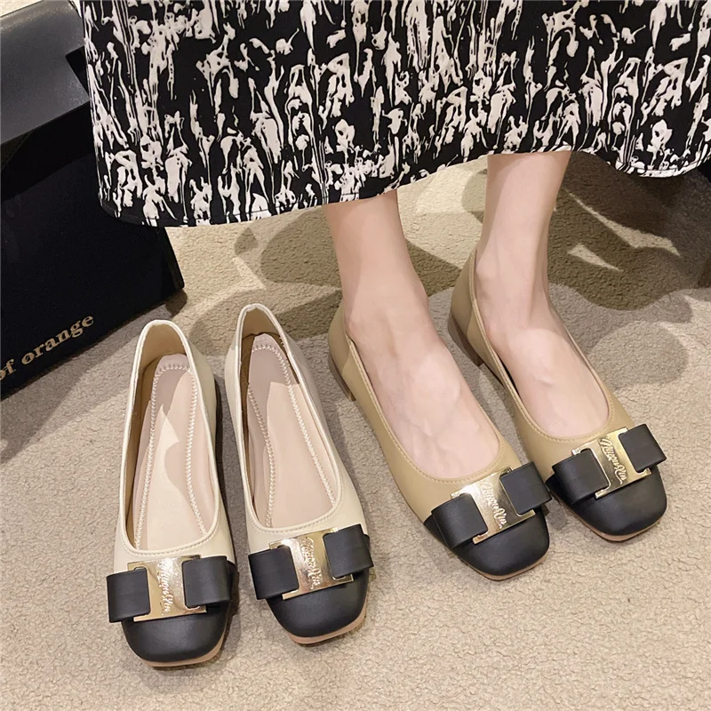 

Туфли-лодочки женские на низком каблуке, Повседневная дышащая обувь, каблук-бабочка, Уличная обувь на осень