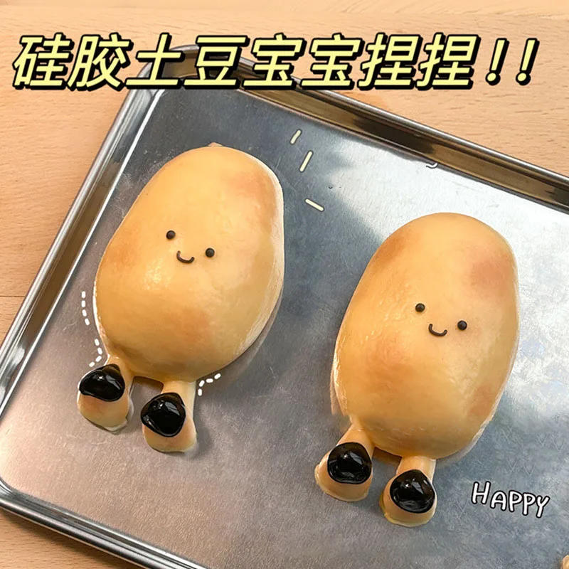 Mochi Taba Squishy милый мультфильм ручной работы силиконовый картофель пухлый непоседа