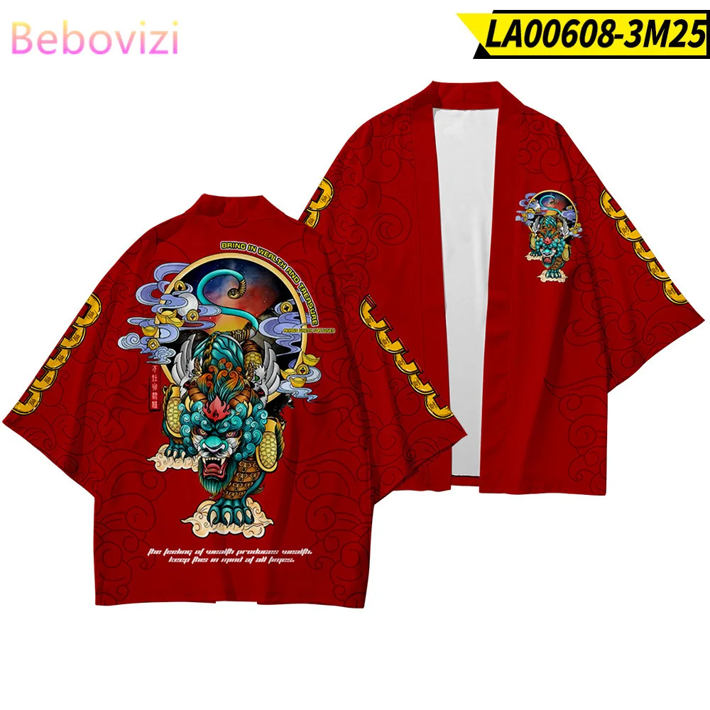 Кимоно в японском стиле Харадзюку для женщин и мужчин костюм из 2 предметов