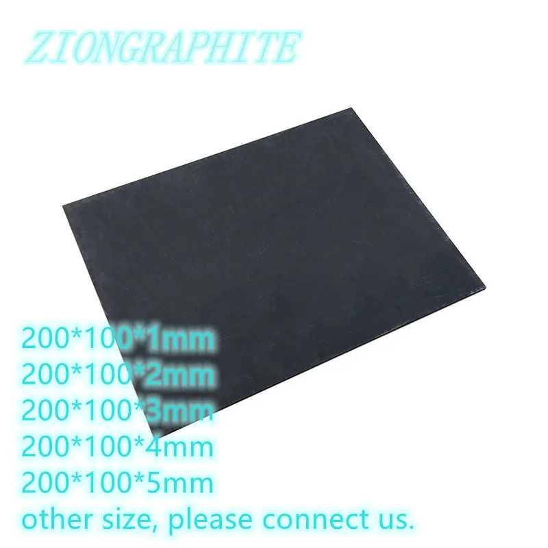 5pcs Graphite Sheet High Purity Graphite Plate 200x100mm High Strength Graphite Eletrode Plate Corrosion Resistant Customizable