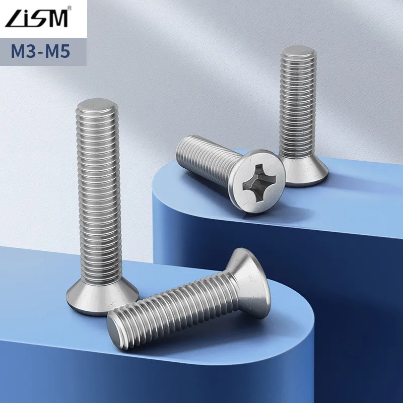 

304 Stainless steel flat screw electrical installation to extend the switch socket panel screwsM3M4M5