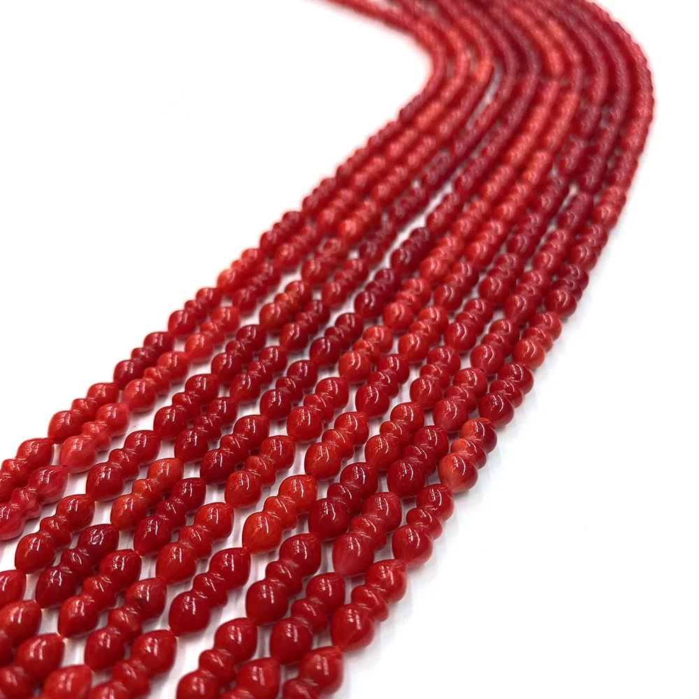 

Natural Synthetic Coral Edamame Shape Loose Beads Charm Fashion Jewelry DIY Necklace Earrings Bracelet Accessories 4-11mm