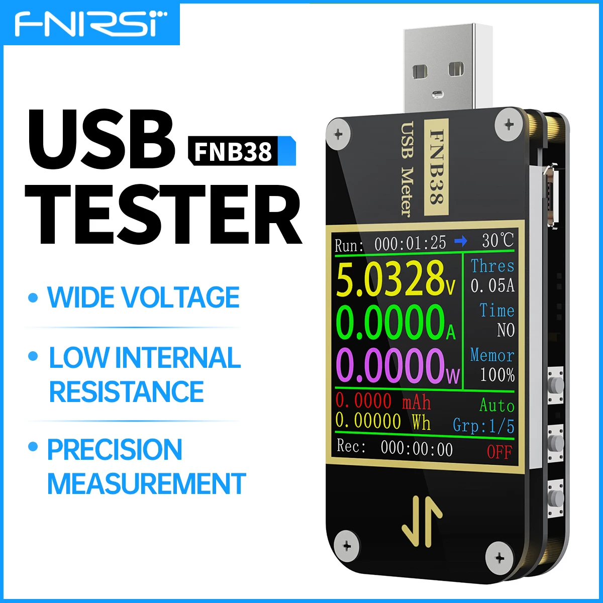 

FNIRSI FNB38 USB-тестер тока и напряжения