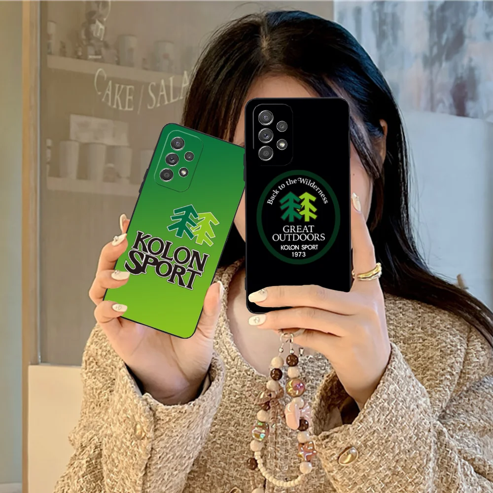 Mobile K-Kolon Sport Phone Case for Samsung Galaxy A73 72 71 70 55 54 53 52 35 34 32 23 14 13 5G Black Cover Smart Cellphones