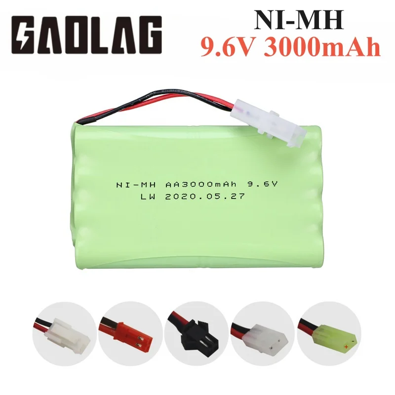 1 шт. перезаряжаемая батарейка AA 9 6 в 3000 мАч для игрушечных машинок танков роботов