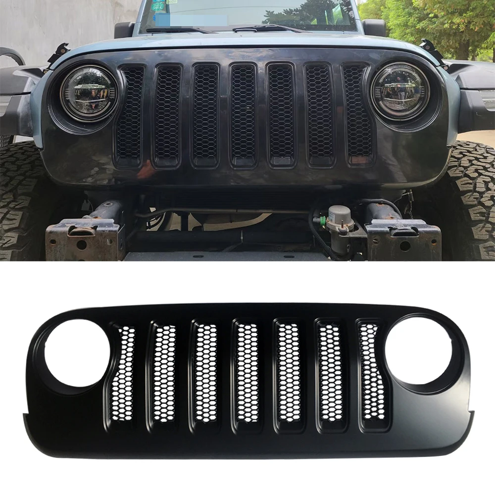 

Передняя решетка радиатора из АБС-пластика для Jeep Wrangler JK 2007-2017 J373