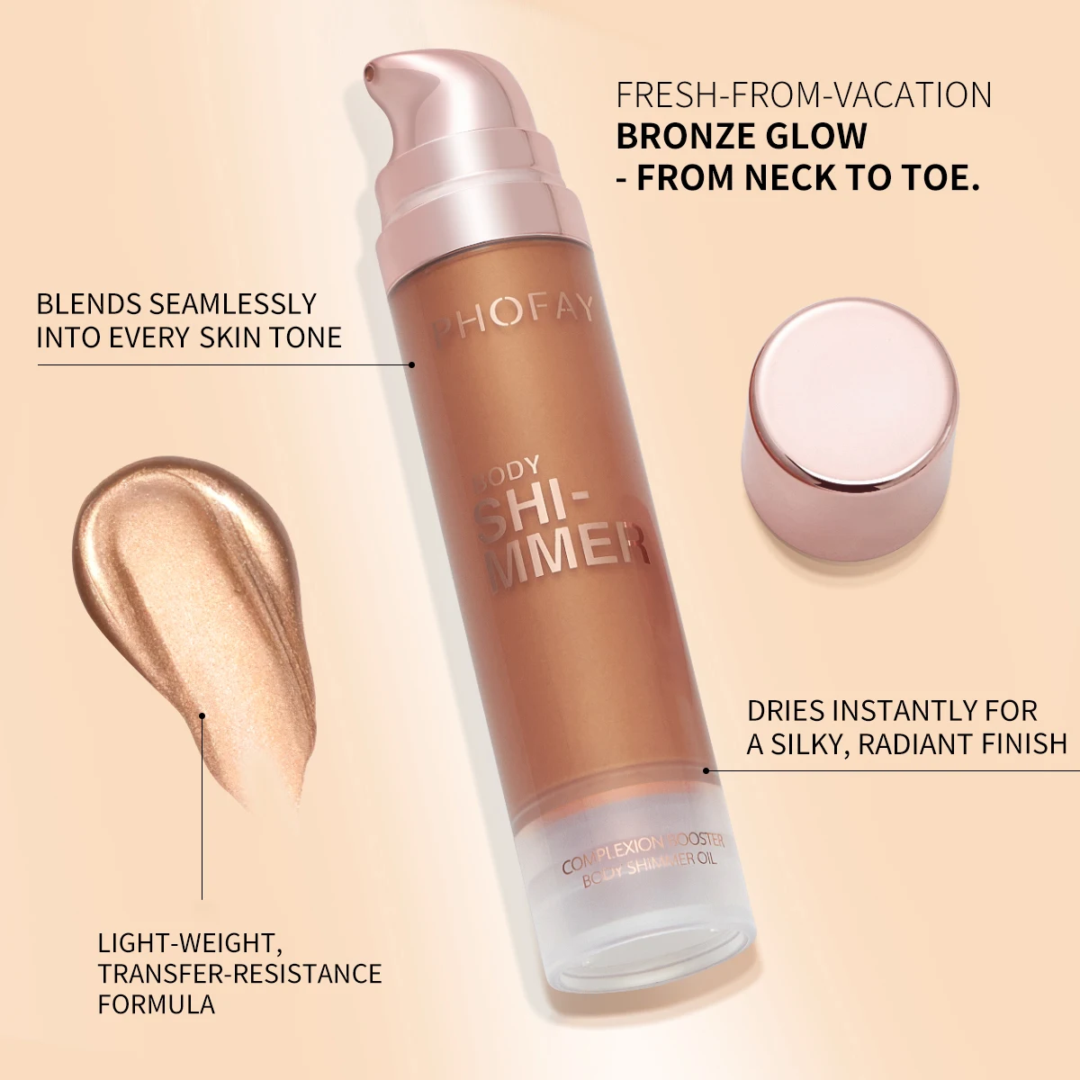 Алмазный жидкий хайлайтер водостойкий глянцевый блестящий масляный бронзатор