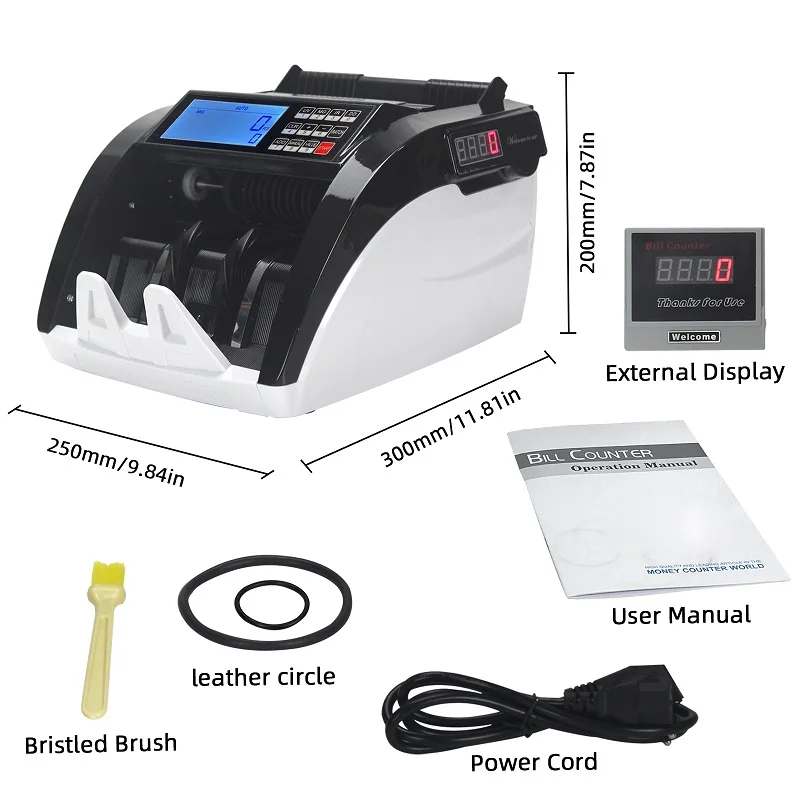 XD-6800 Money Counter Machine Counterfeit Detection USD EURO Currency Bill Counters UV/MG/IR Banknote Detector images - 6