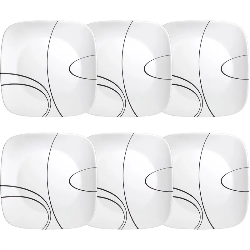 

® Simple Lines, 6 Piece Set, Square, Dinnerware Set