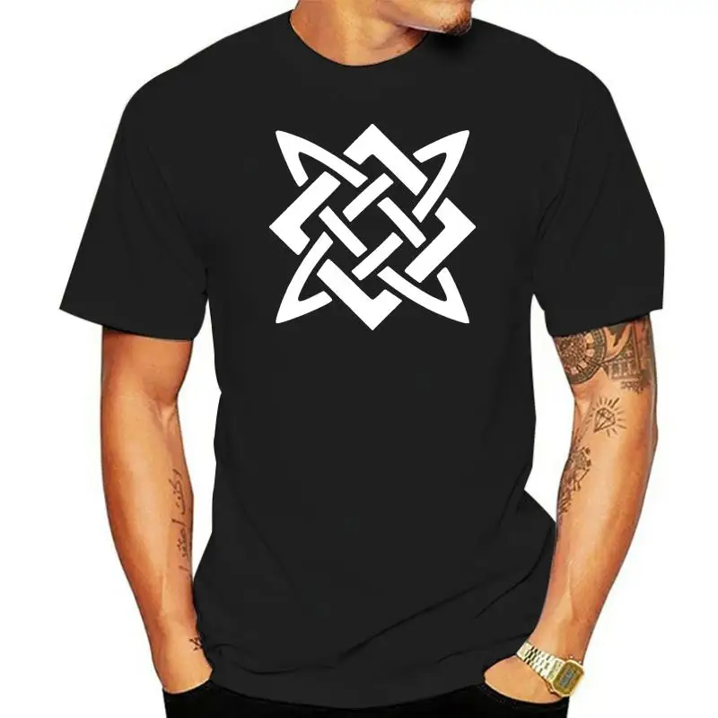 

Svarog Slavic God of Fire Symbol Shirt Father Creator Black White Cotton S-5XL