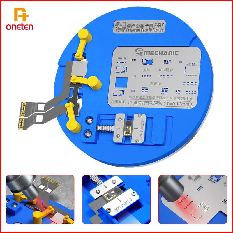 

MECHANIC F-Fix Dot Matrix Fixture With Tin Net For iPhone X-13 Series Face ID Repair BGA Reballing Stencil Soldering Platform