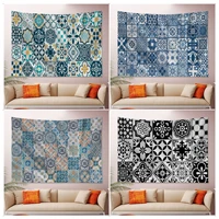 portuguese ceramic pattern wall tapestry japanese wall tapestry anime ins home decor