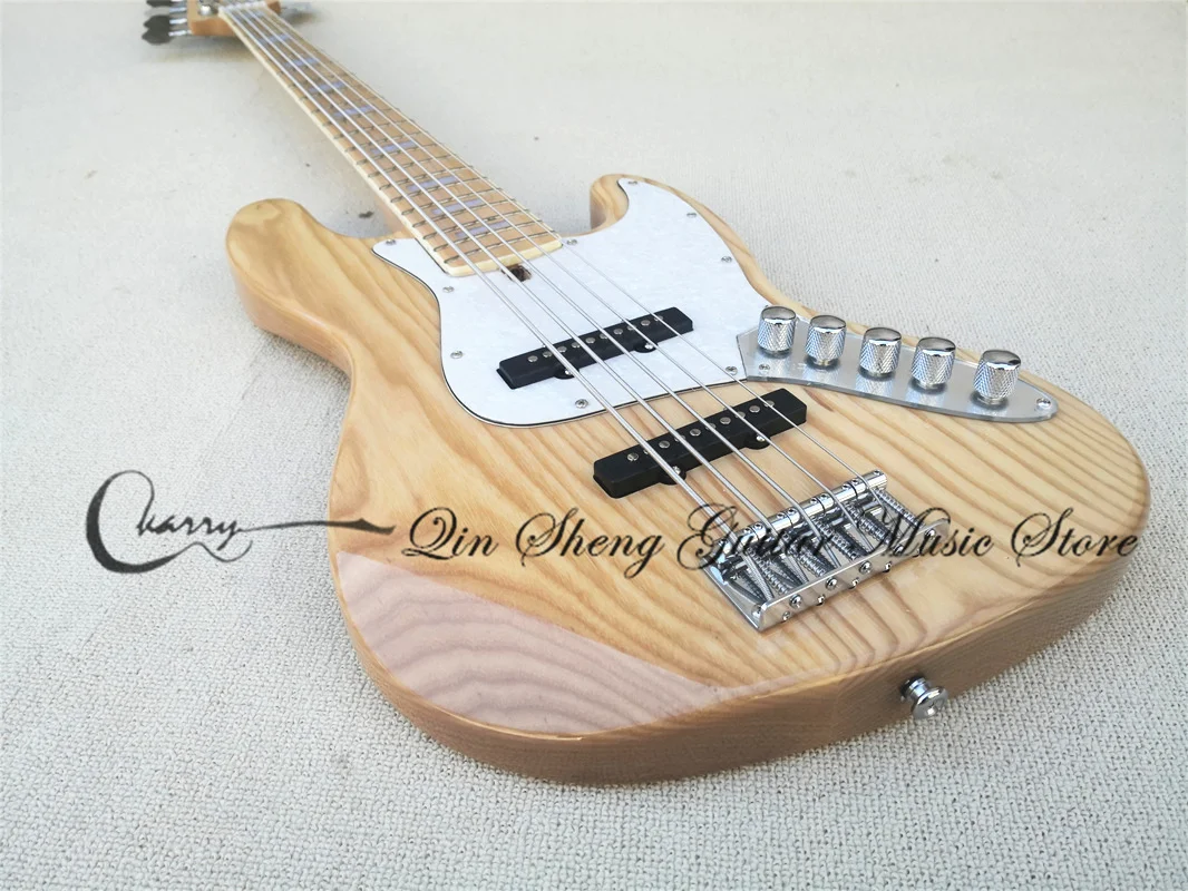 

5-струнная бас-гитара, 4 струны, бас V7, бас-зола, корпус из кленового дерева, желтая брикет, хромированный тюнер, активная батарея