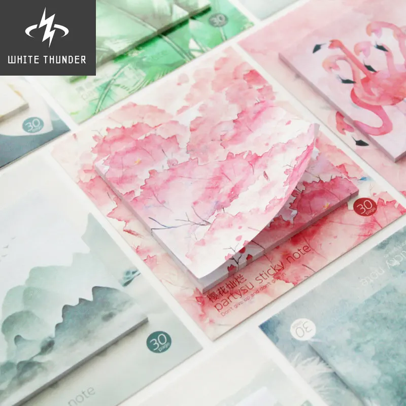 

Creative Sakura Flamingo Memo Pad Self-Adhesive Sticky Notes Office School Supplies Memo Pad Stationery